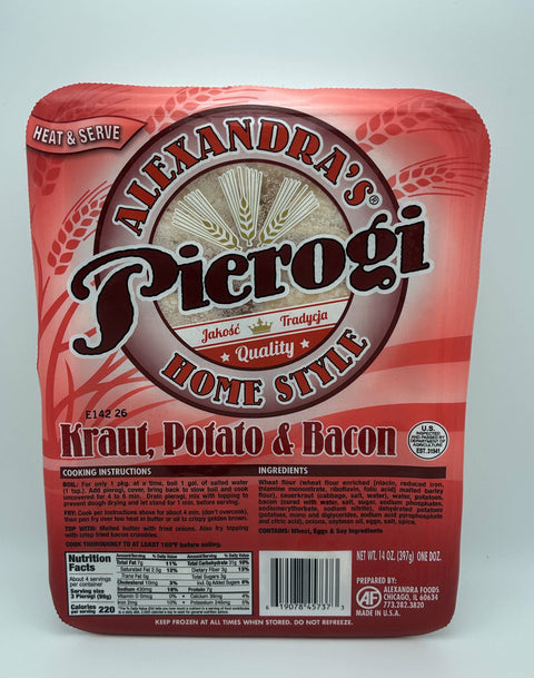 Kraut, Potato, & Bacon Pierogi