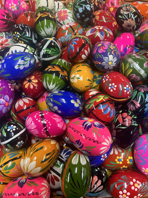 Polish Hand-Painted Wooden Easter Eggs