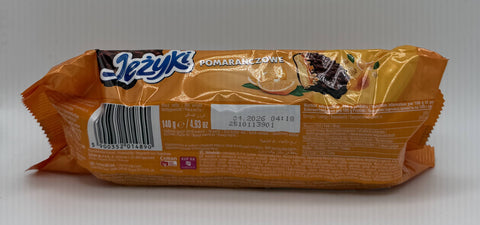 Jeżyki Orange Cookies – Authentic Polish Chocolate Orange Biscuit Front Packaging