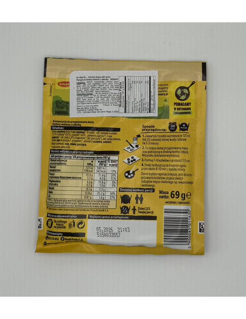 Winiary Przyprawa Do Kotlety Mielone z Cebulka (Polish Seasoning for Ground Cutlets with Onion)