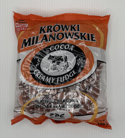 ZPC Milanówek Krówki Kakaowe Polish Cocoa Cream Fudge 300g Bag – Front Packaging