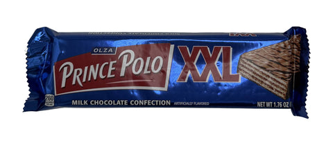 Prince Polo XXL Milk Chocolate Wafer Bar – Polish chocolate wafer candy in blue packaging.