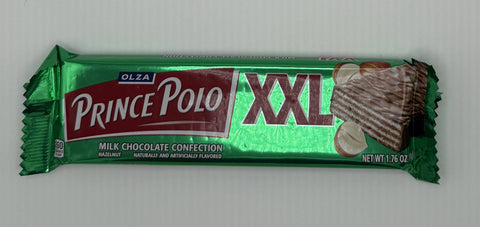Prince Polo XXL Hazelnut Milk Chocolate Wafer Bar in green packaging – Polish hazelnut chocolate wafer.