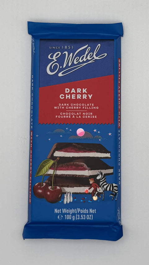 E. Wedel Ciemna Wiśnia Dark Chocolate with Cherry Filling bar – front packaging