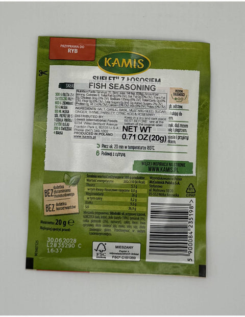 Kamis Przyprawa Do Ryb, Packet of Polish Seasoning for Fish